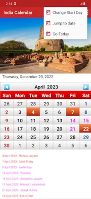 India Calendar 2023 android App screenshot 1