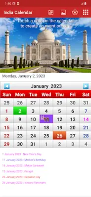 India Calendar 2023 android App screenshot 3